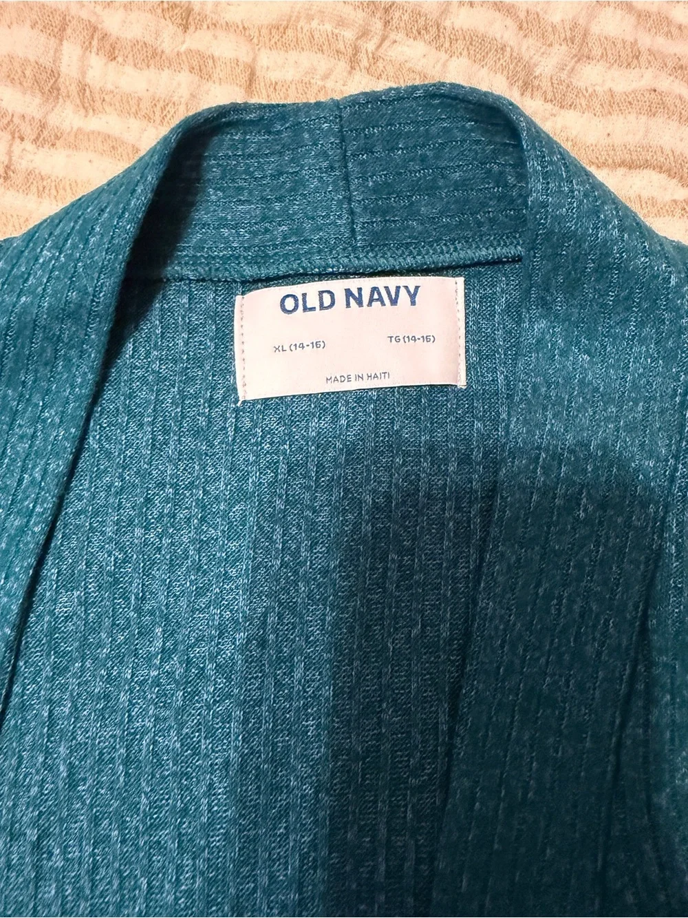 Old Navy Teal Open Front Girl’s Cardigan Sweater